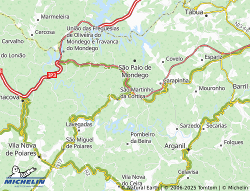 MICHELIN Poços map - ViaMichelin