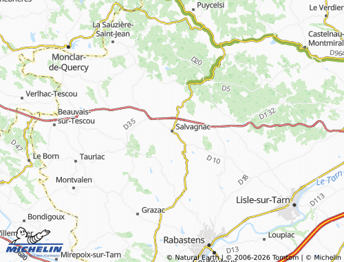MICHELIN Salvagnac map - ViaMichelin