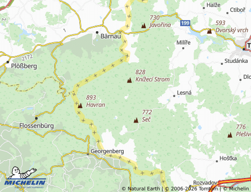 Mapa MICHELIN Ostrůvek - ViaMichelin