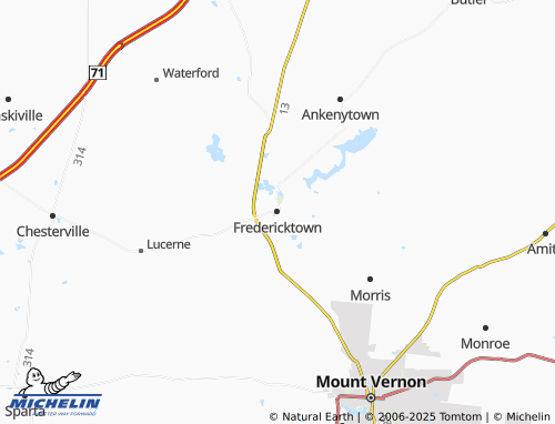 MICHELIN-Landkarte Fredericktown - ViaMichelin
