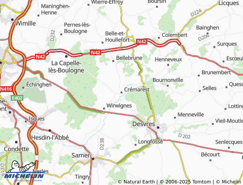 MICHELIN Crémarest map - ViaMichelin