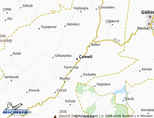 Mapa MICHELIN Çameli - ViaMichelin