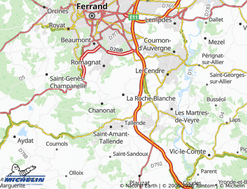 Carte MICHELIN La Roche-Blanche - ViaMichelin