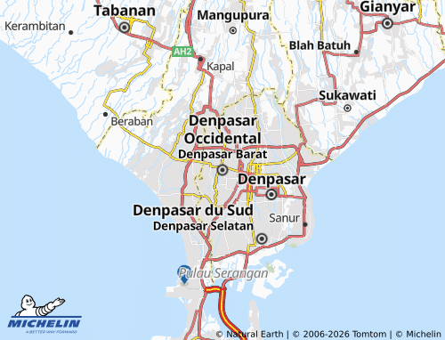 Mappa MICHELIN Denpasar Barat - ViaMichelin