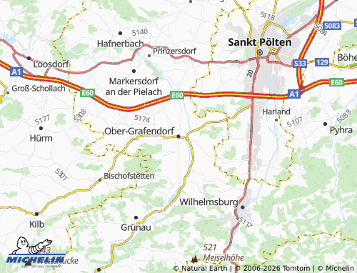 MICHELIN Ober-Grafendorf map - ViaMichelin