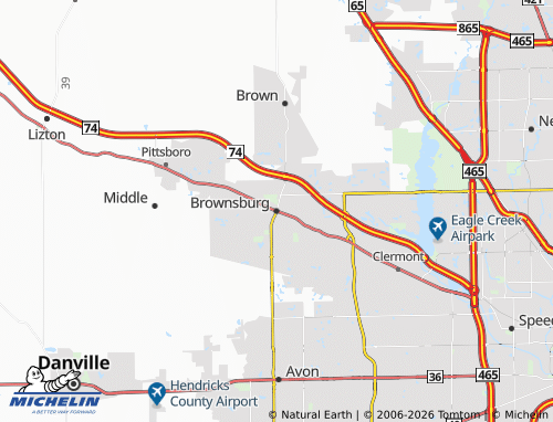 Mappa MICHELIN Brownsburg - ViaMichelin