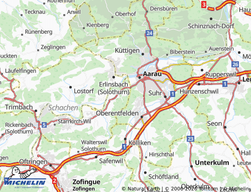 MICHELIN-Landkarte Eppenberg-Wöschnau - ViaMichelin