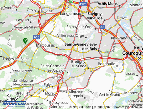 Mappa MICHELIN Linas - ViaMichelin