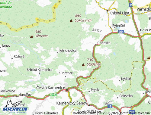 MICHELIN-Landkarte Studený - ViaMichelin