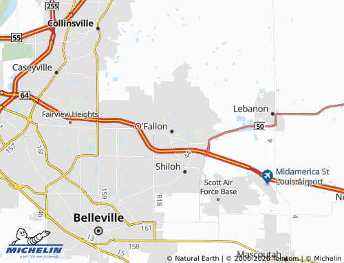 Mapa MICHELIN O'Fallon - ViaMichelin