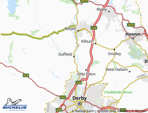 Mappa MICHELIN Duffield - ViaMichelin