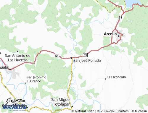 MICHELIN Progreso, San José Poliutla map - ViaMichelin