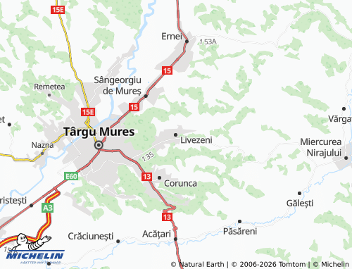 Mapa MICHELIN Livezeni - ViaMichelin