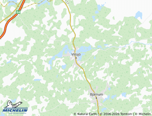 MICHELIN Vittsjö map - ViaMichelin