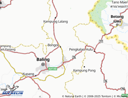 MICHELIN Kampung Padang Temu map - ViaMichelin