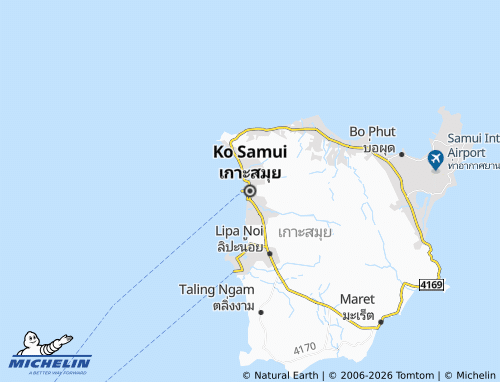 Mapa MICHELIN Ko Samui - ViaMichelin