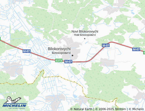 MICHELIN Bilokorovychi map - ViaMichelin