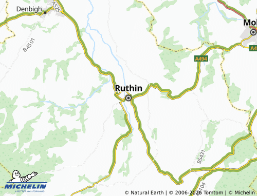 MICHELIN Ruthin map - ViaMichelin