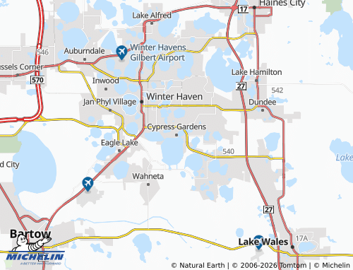Carte MICHELIN Cypress Gardens - ViaMichelin