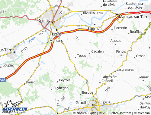 Mapa MICHELIN Técou - ViaMichelin
