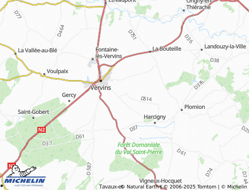 MICHELIN Thenailles map - ViaMichelin