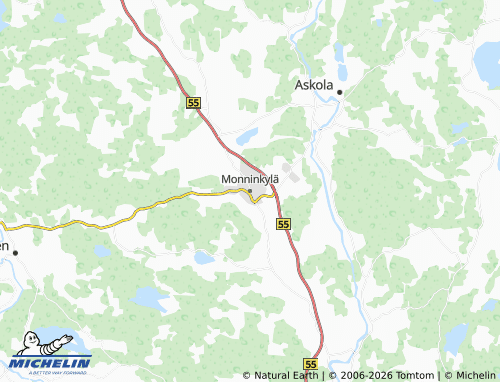 MICHELIN Monninkylä map - ViaMichelin