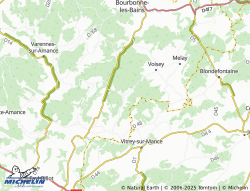 MICHELIN-Landkarte Vaux-la-Douce - ViaMichelin