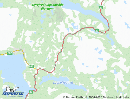 MICHELIN-Landkarte Kjetjusdalen - ViaMichelin