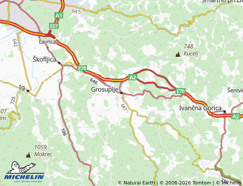 MICHELIN Grosuplje map - ViaMichelin