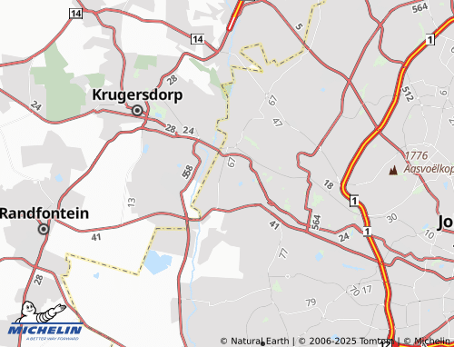 MICHELIN Grobler Park Extension 64 map - ViaMichelin