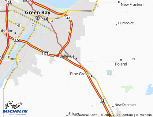 MICHELIN Bellevue map - ViaMichelin