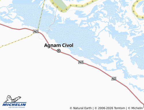 MICHELIN Agnam Thiodaye map - ViaMichelin
