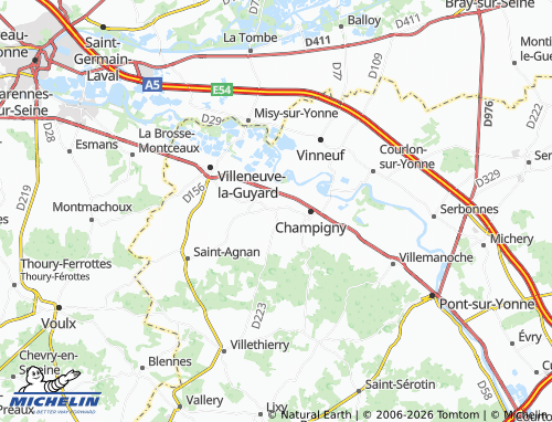 MICHELIN Chaumont map - ViaMichelin