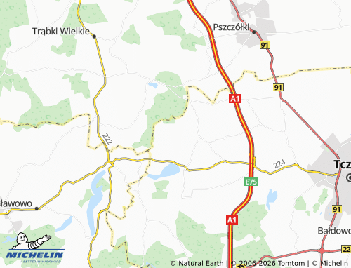 MICHELIN Szczerbięcin map - ViaMichelin