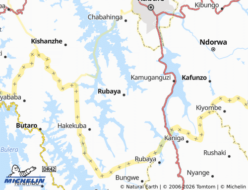 MICHELIN-Landkarte Rubaya - ViaMichelin