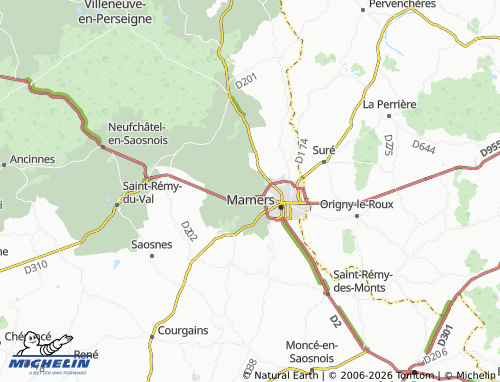 MICHELIN Saint-Longis map - ViaMichelin