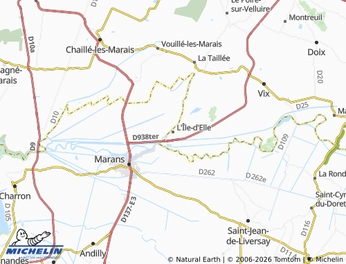 Carte MICHELIN L'Île-d'Elle - ViaMichelin
