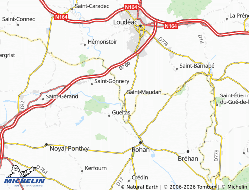 MICHELIN Saint-Maudan map - ViaMichelin