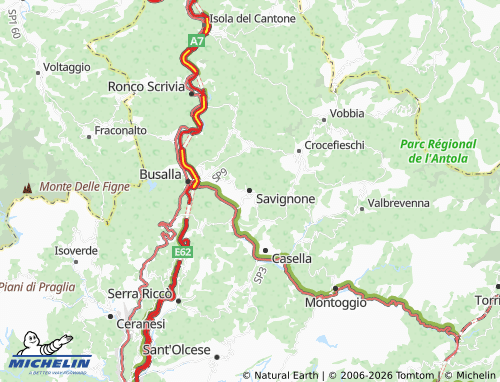 MICHELIN Savignone map - ViaMichelin