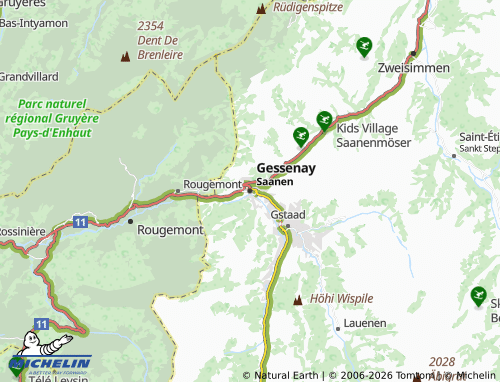 Mapa MICHELIN Saanen - ViaMichelin