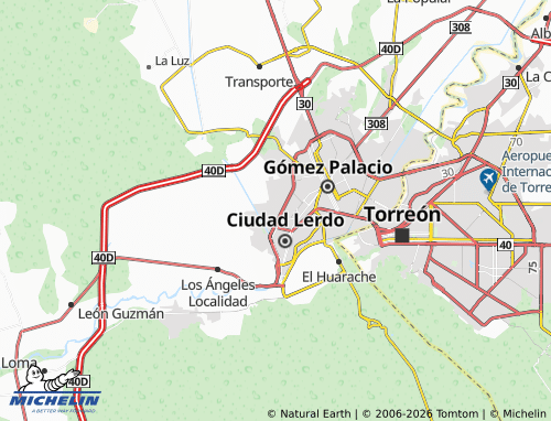 MICHELIN Lerdo map - ViaMichelin