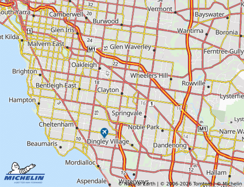 MICHELIN Clayton map - ViaMichelin