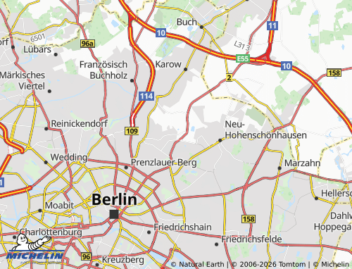 Mapa MICHELIN Stadtrandsiedlung Malchow - ViaMichelin