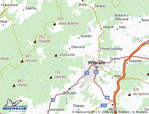 Kaart MICHELIN Oseč - ViaMichelin