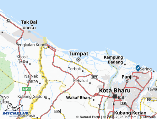 MICHELIN Tumpat map - ViaMichelin
