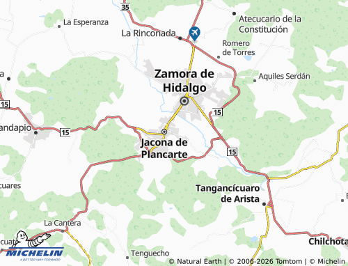 Mapa MICHELIN Balcones de Jacona - ViaMichelin