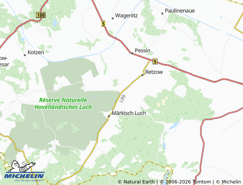 MICHELIN Möthlow map - ViaMichelin