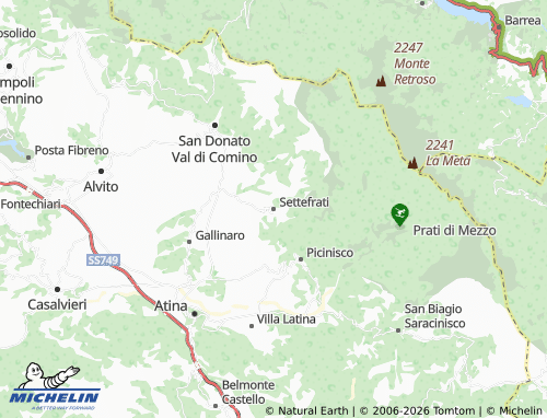 MICHELIN Settefrati map - ViaMichelin