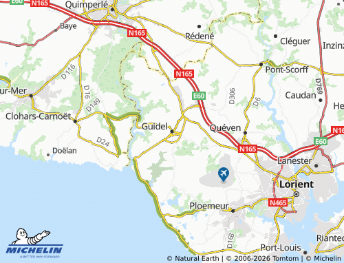 MICHELIN Guidel map - ViaMichelin
