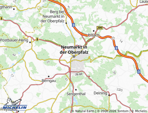 MICHELIN-Landkarte Neumarkt in der Oberpfalz - ViaMichelin